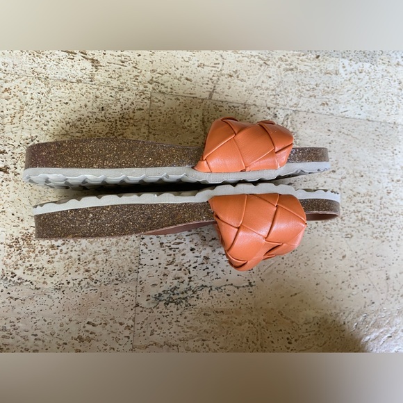 MIZ MOOZ Brown Orange Woven Rope Slide Sandals Size 42 - Picture 4 of 6